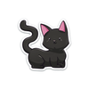 black cat sticker