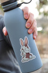 Bunny Rabbit Sticker - White