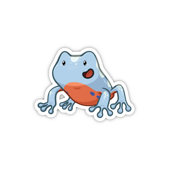 Blue Frog Sticker