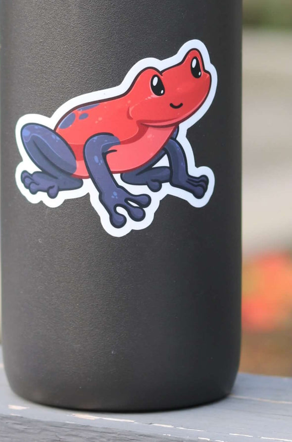 Frog Sticker - Red