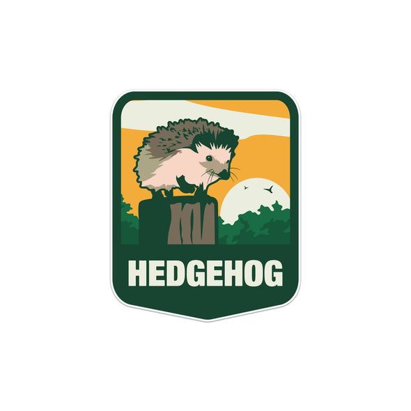 Hedgehog Badge Sticker