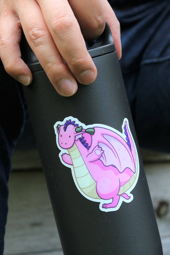 Pink Dragon Sticker