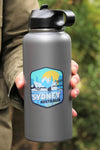 Sydney Australia Sticker on gray water bottle