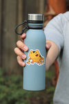 Frog Sticker On Water Bottle